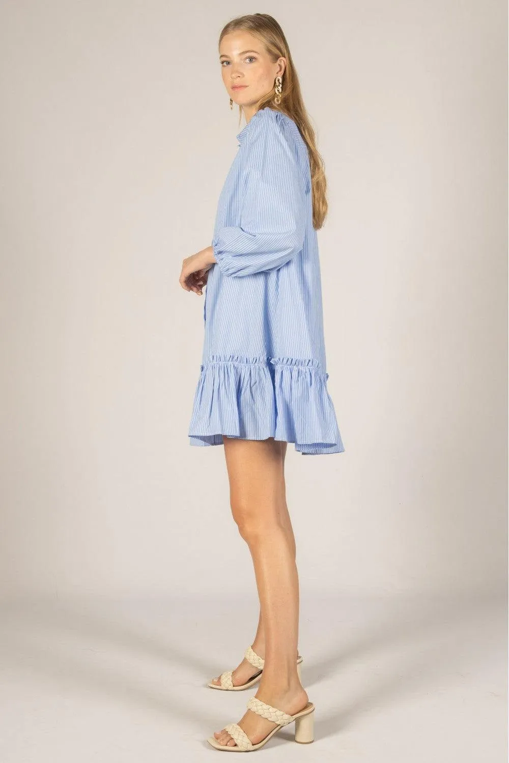 100% Cotton Ruffle Hem Dress