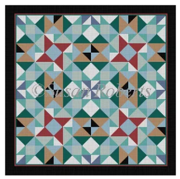 1670 Pinwheel Cross Quilt