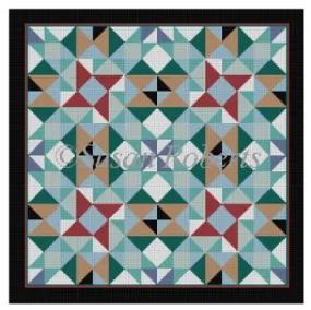 1670 Pinwheel Cross Quilt