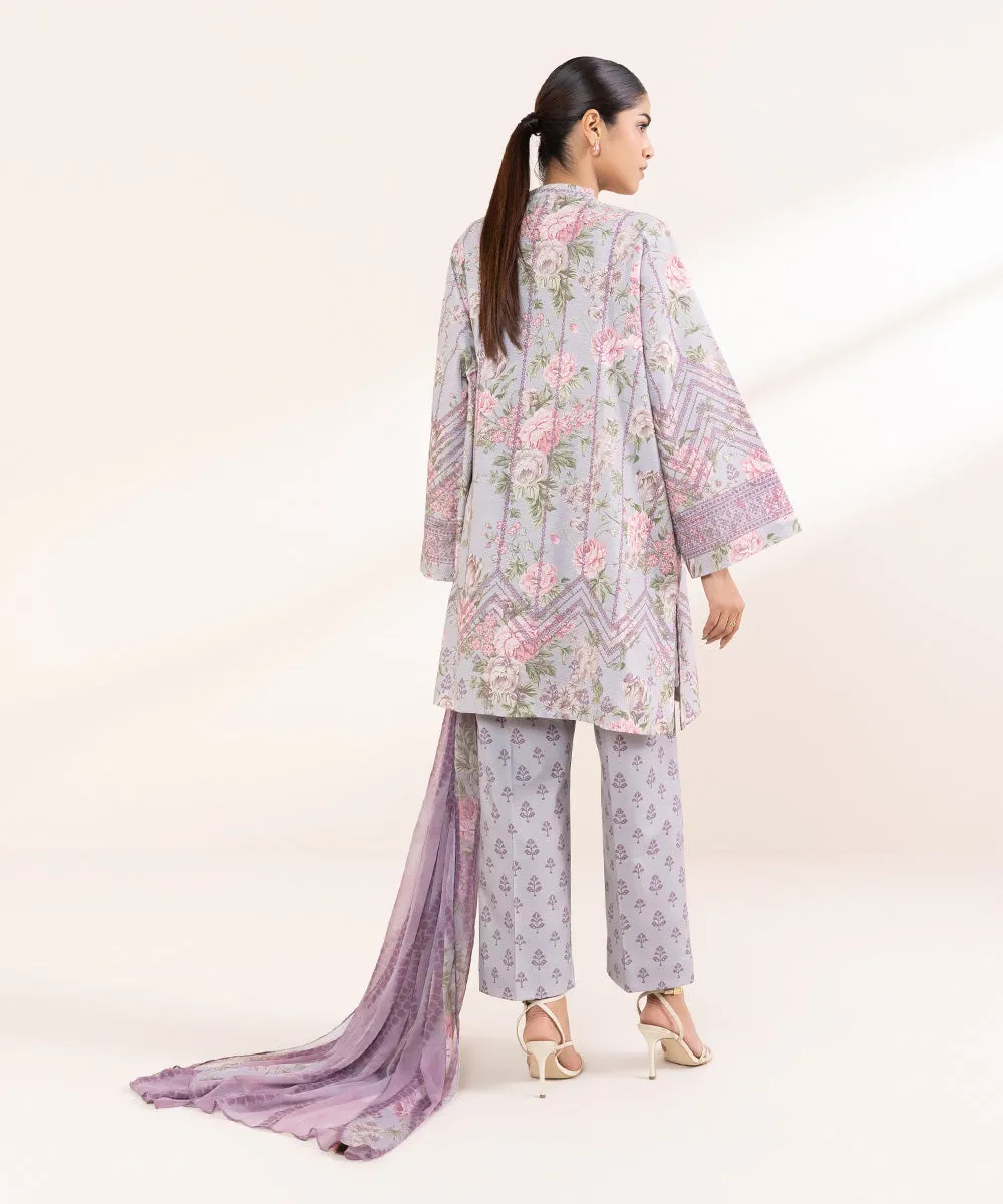 2 Piece - Printed Khaddar Suit