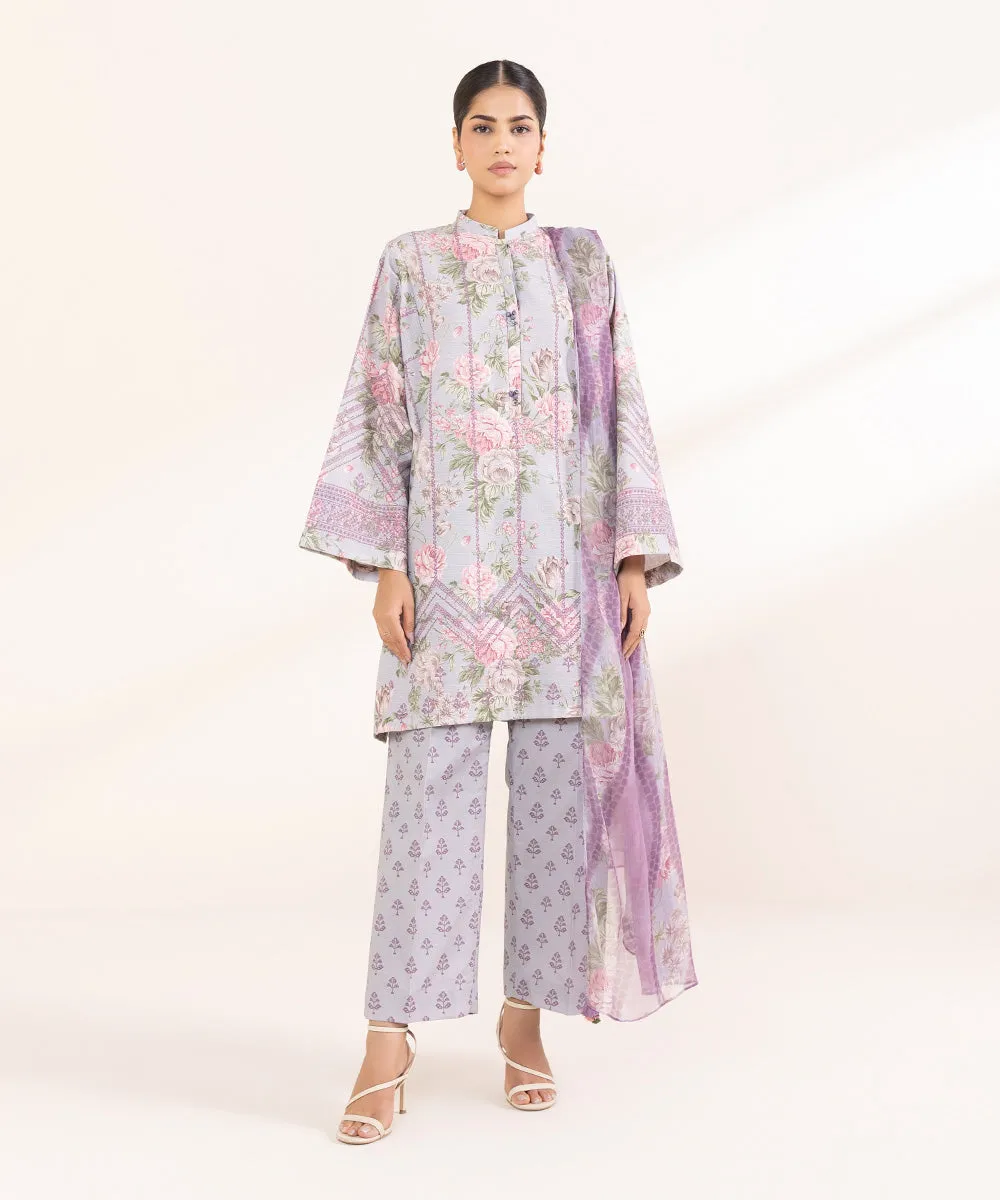 2 Piece - Printed Khaddar Suit