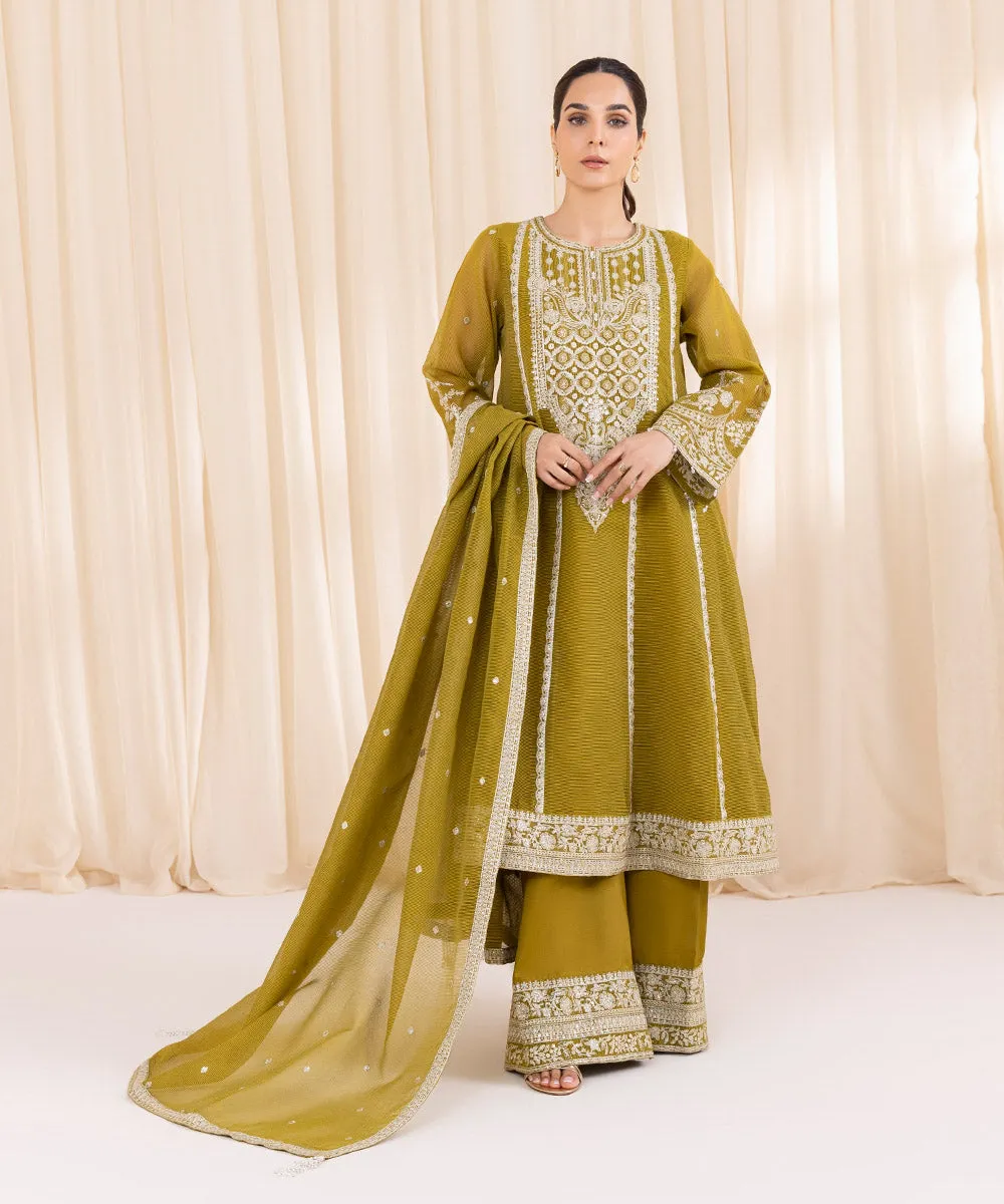 3 Piece - Embroidered Karandi Suit