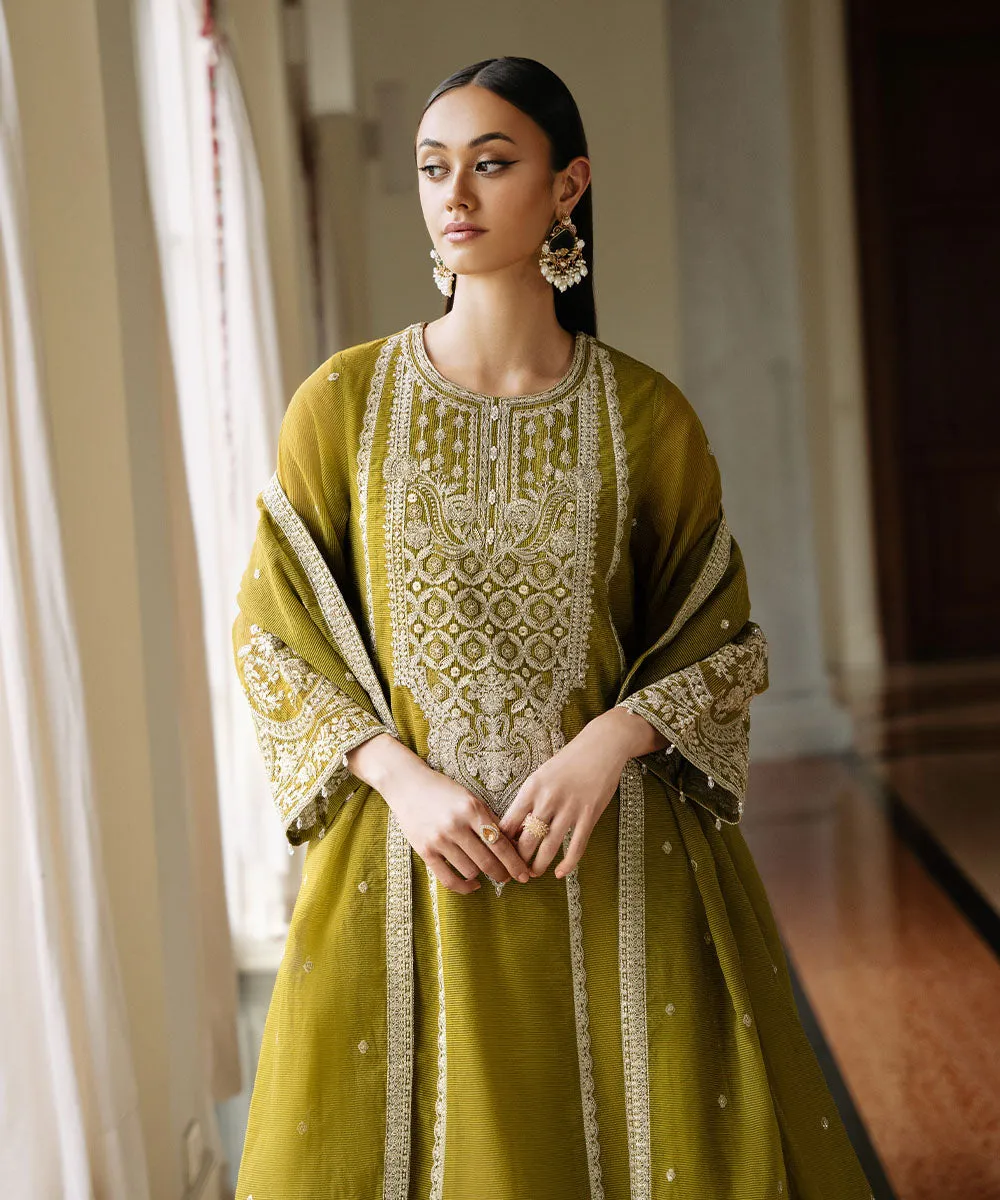 3 Piece - Embroidered Karandi Suit