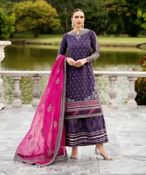 3 Piece - Embroidered Silk Suit