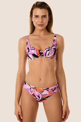 40628 Pink Gathering Bikini Set