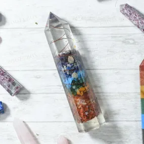 7 Chakra Crystal Healing Orgone Jumbo Pencil/Tower