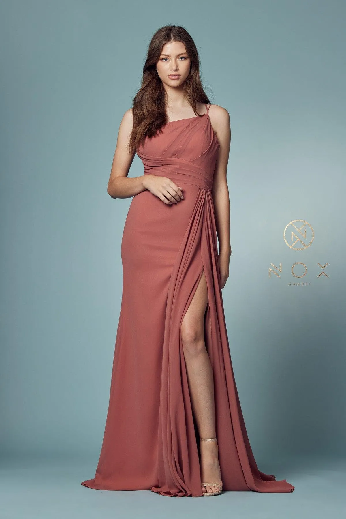 A-Line High Slit Formal Dress