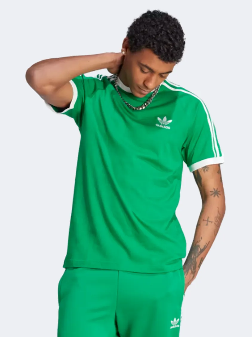 Adidas Adicolor Classics 3-Stripes Men Original T-Shirt Green/White