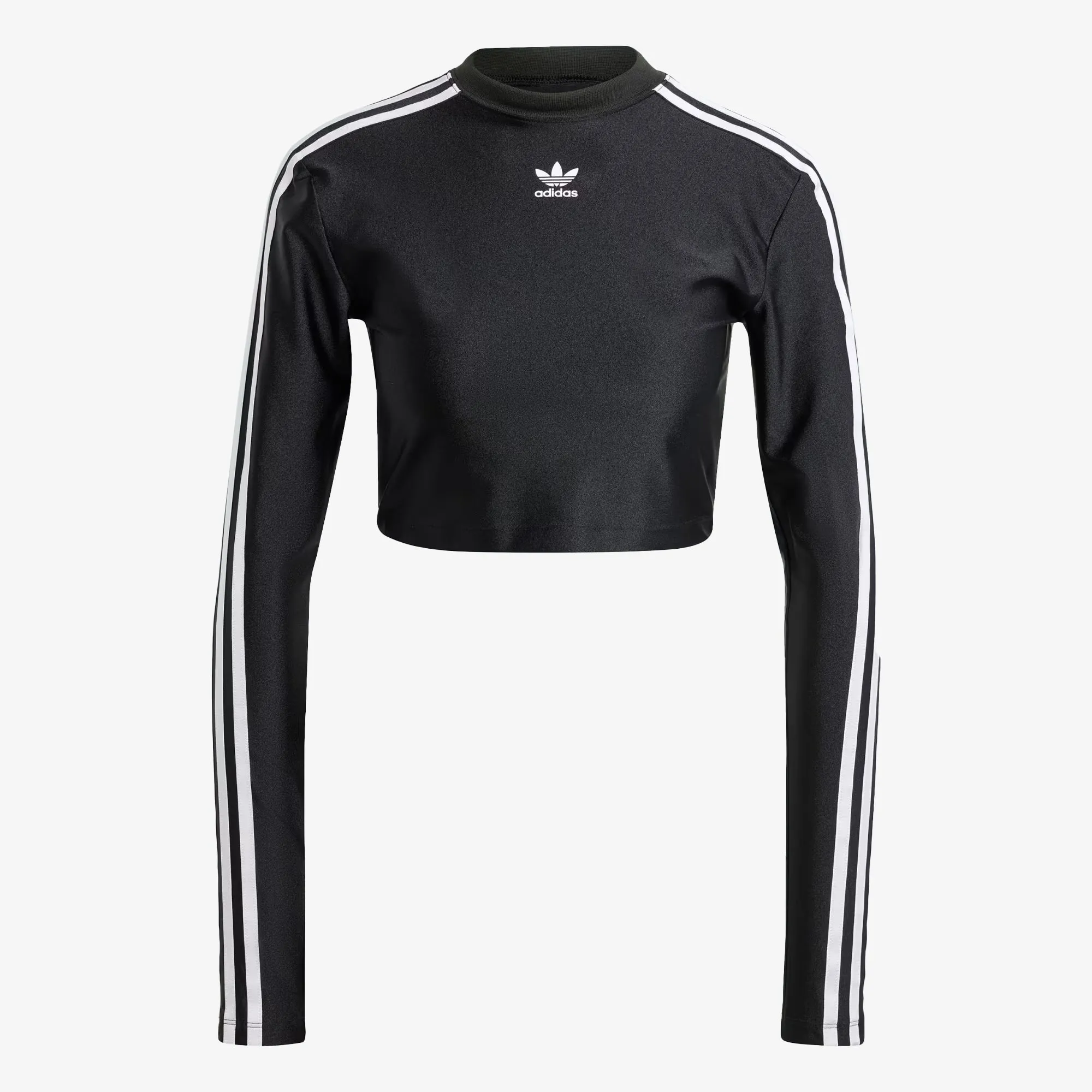 Adidas Originals | WMN'S 3-STRIPES CROPPED LONG SLEEVE TEE  { BLACK