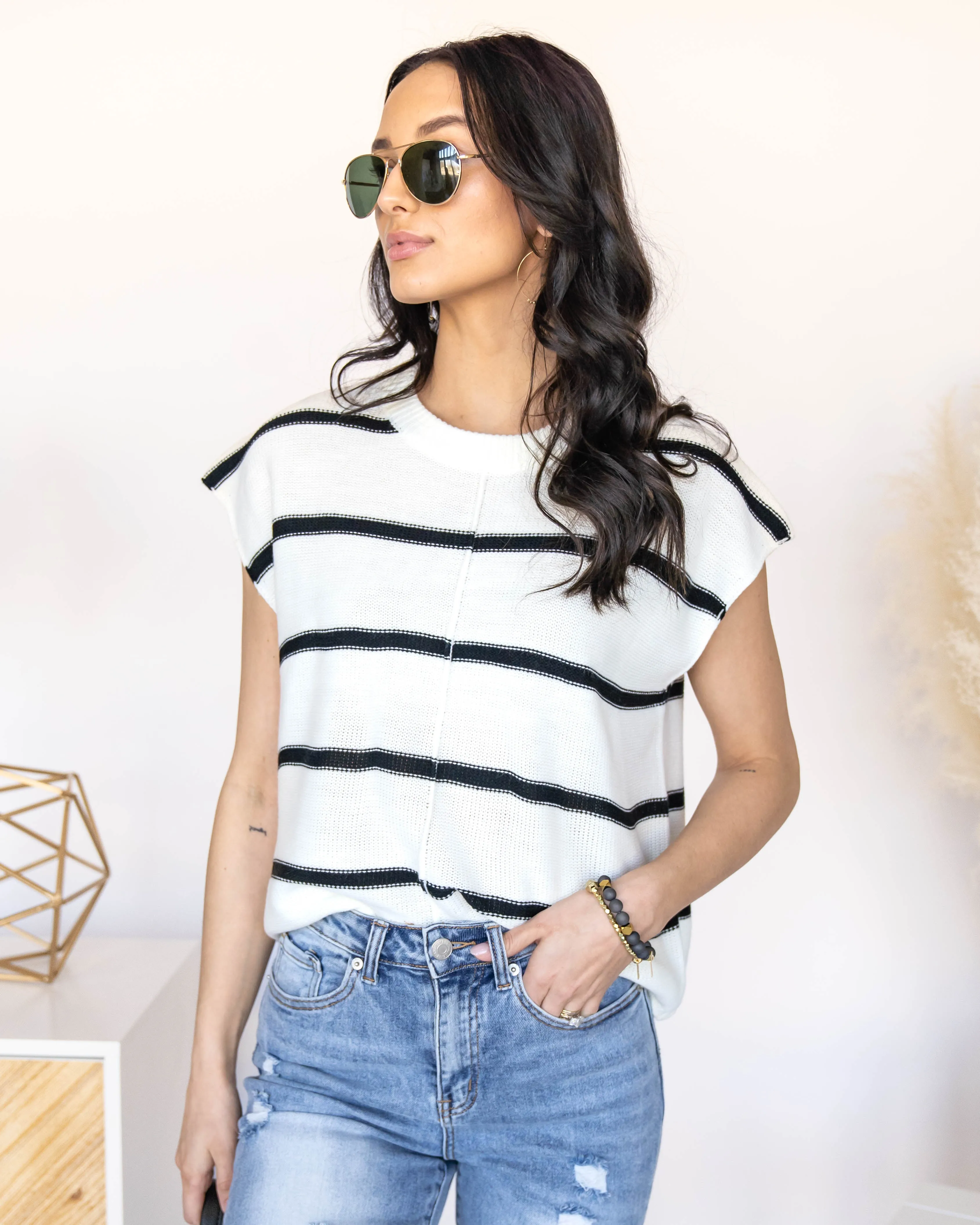 Adrienne Striped Knit Sweater