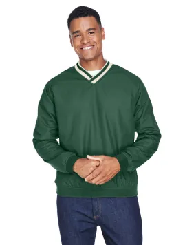 Adult Long-Sleeve Microfiber Crossover V-Neck Wind Shirt