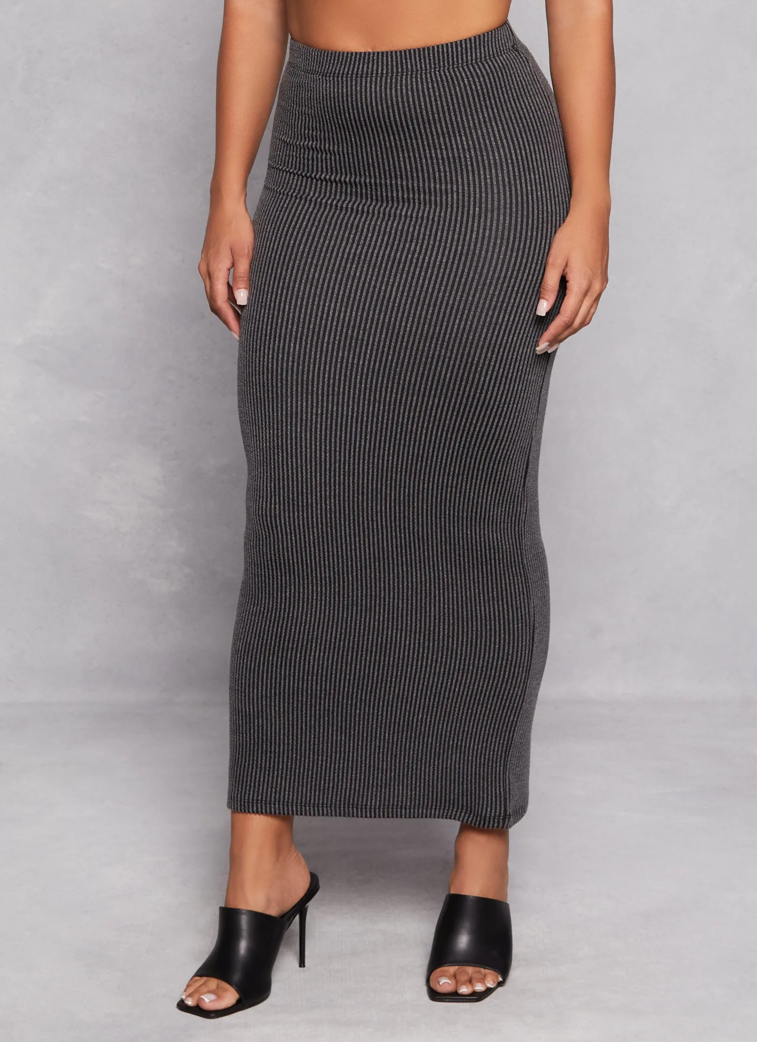 Almost Famous Ribbed Knit Maxi Skirt