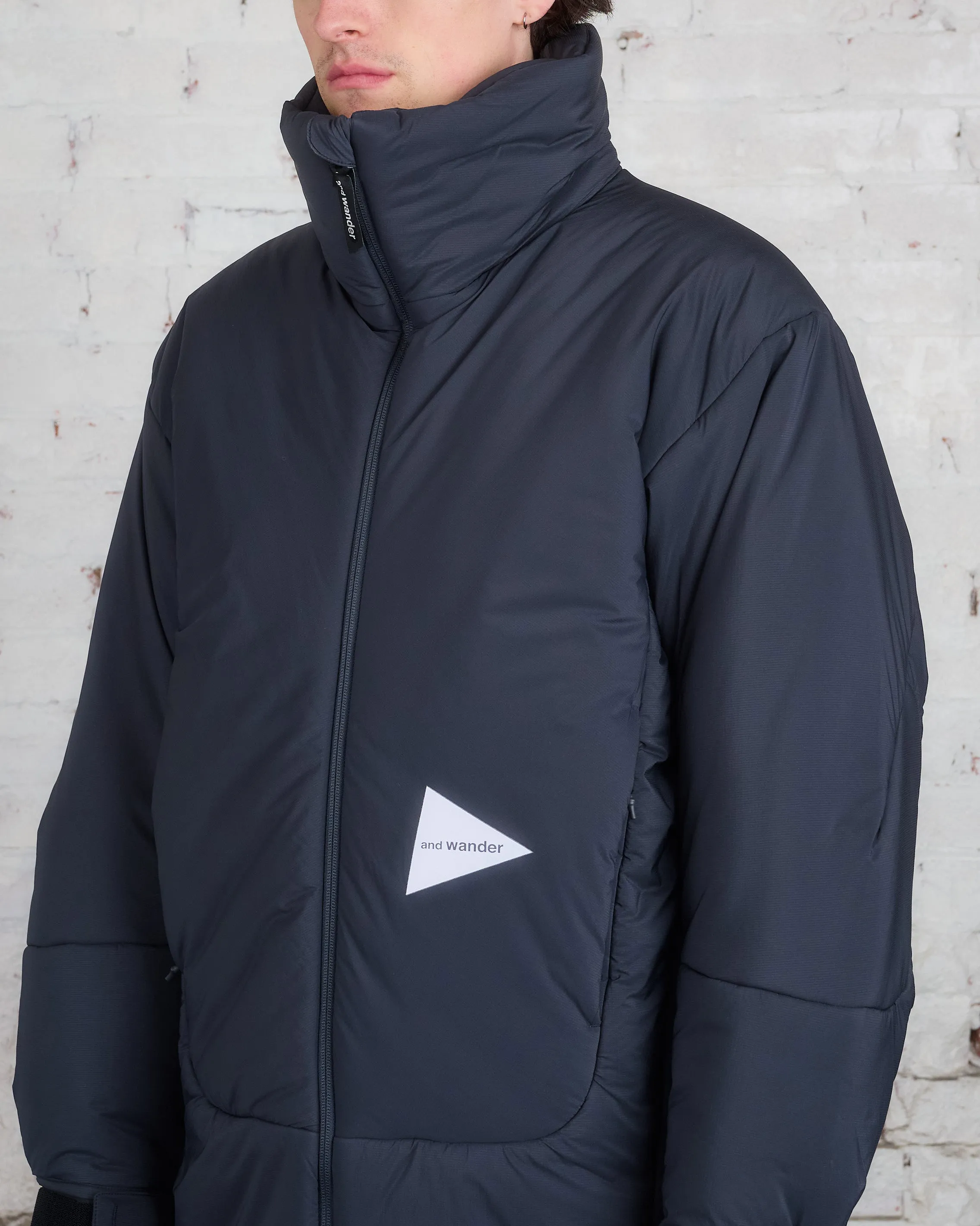 and wander Pertex Top Fleece Primaloft Coat Charcoal