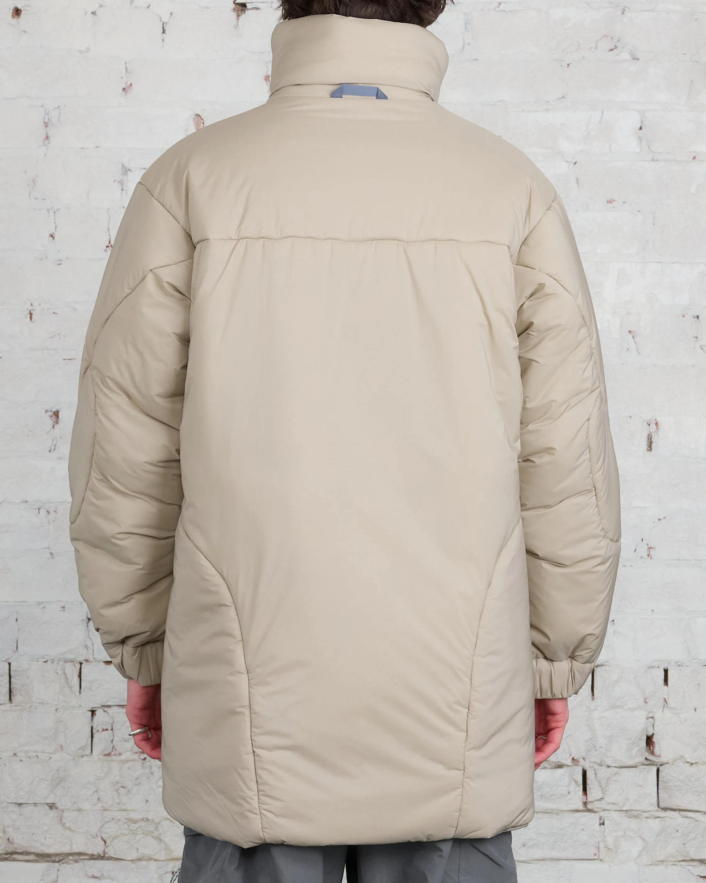 and wander Pertex Top Fleece Primaloft Coat Light Beige