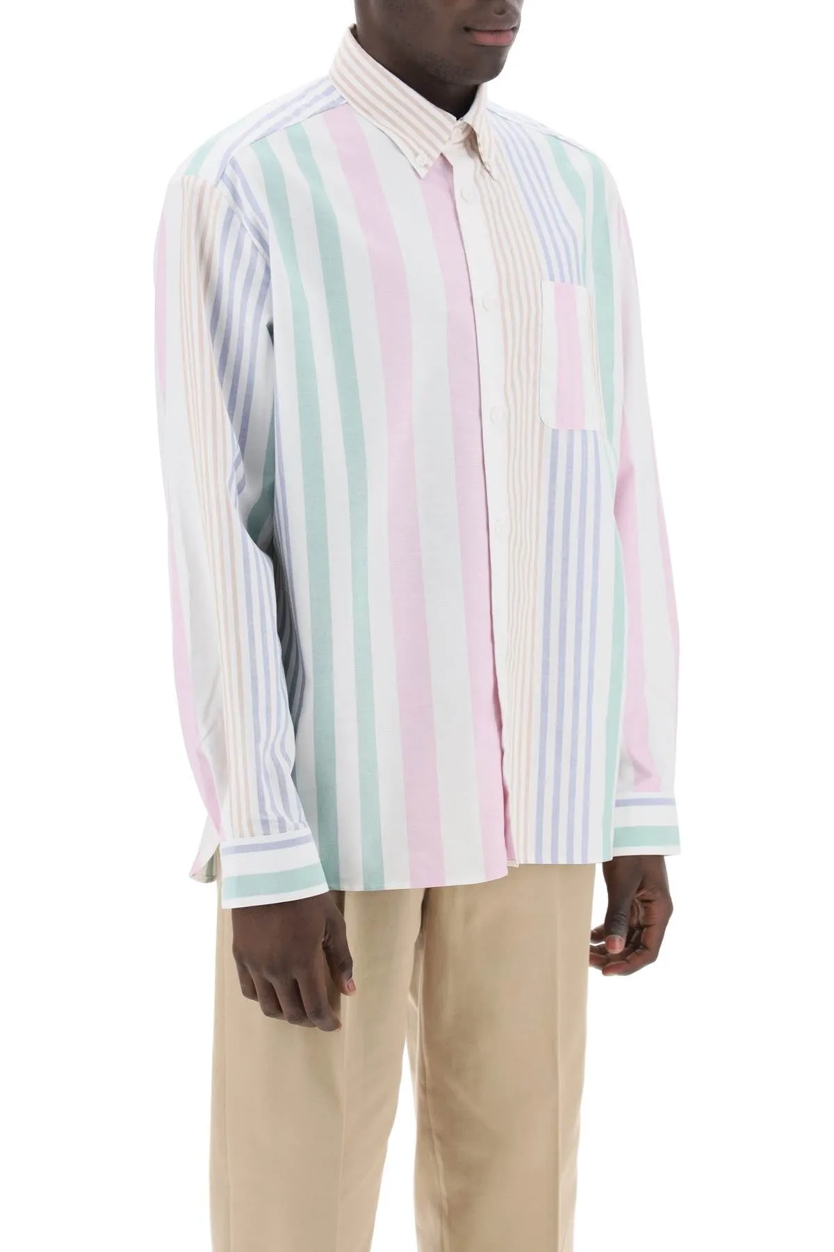 A.p.c. Mateo Striped Oxford Shirt (Size - M)