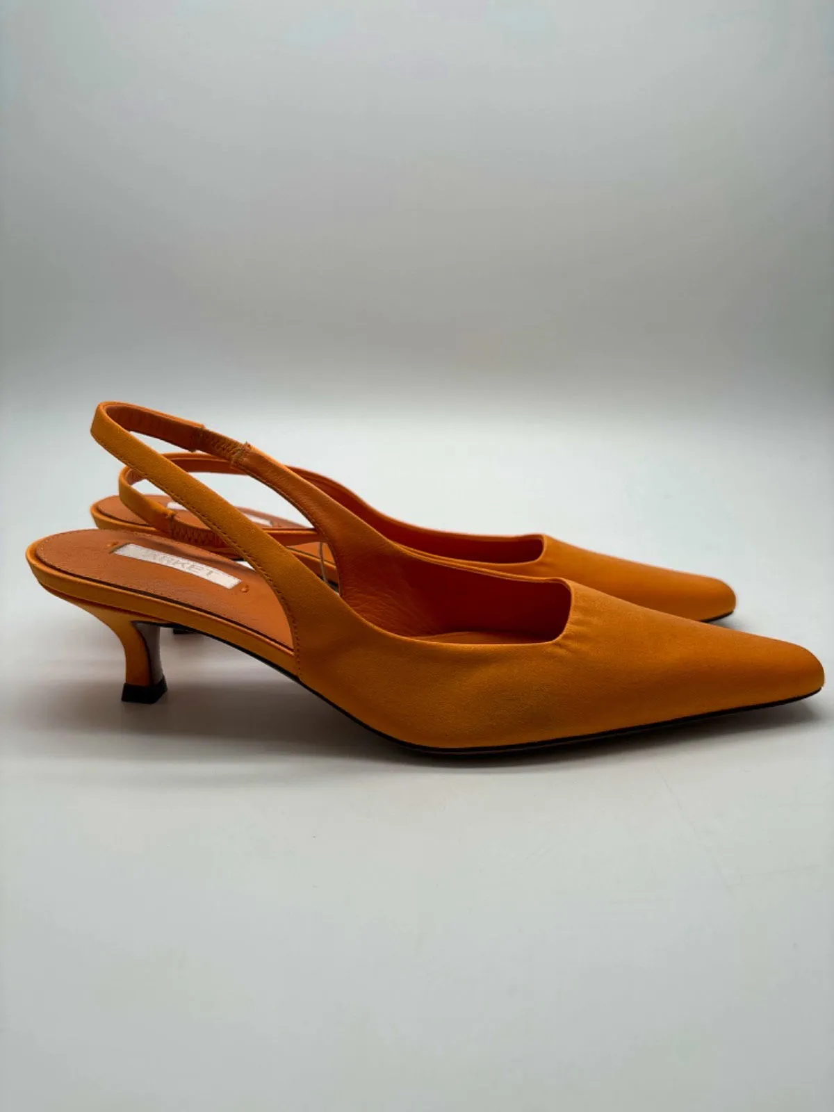 Arket Orange Slingback Kitten Heels UK 3