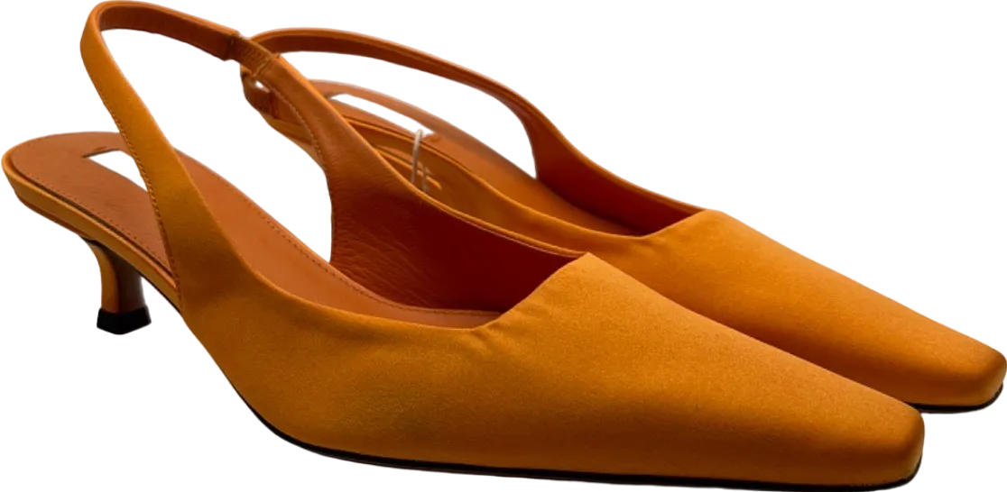 Arket Orange Slingback Kitten Heels UK 3