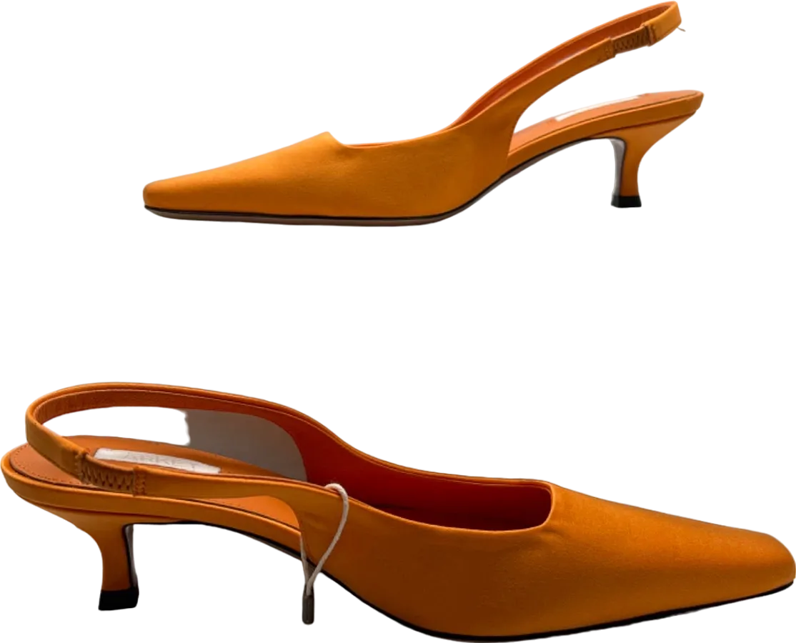 Arket Orange Slingback Kitten Heels UK 3