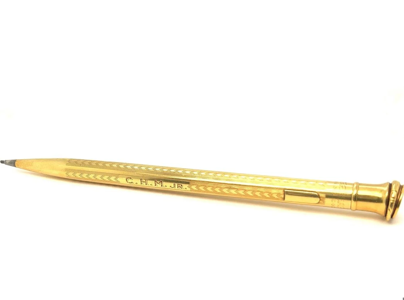 Art Deco 18 Karat Solid Yellow Gold Wahl Eversharp Mechanical Pencil