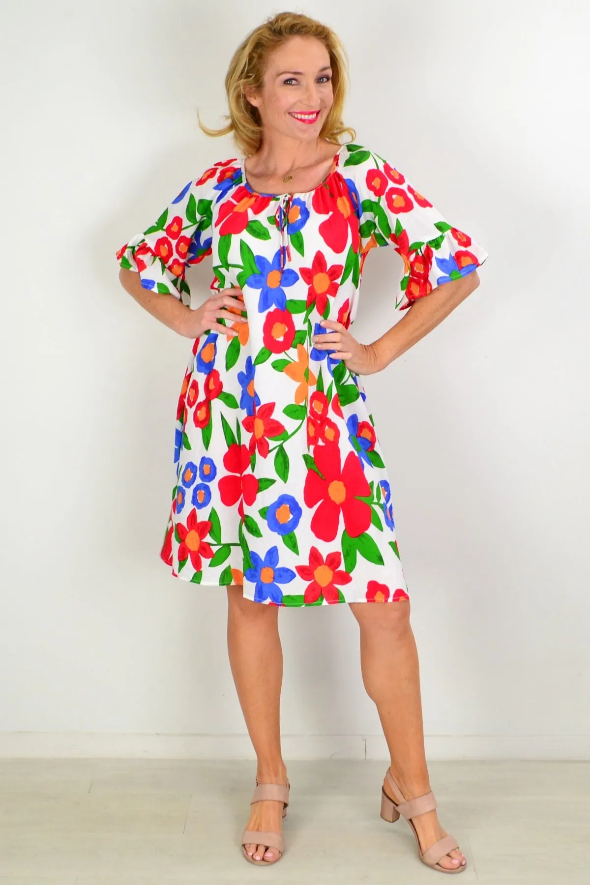 Artistic Flair Garden Shift Tunic Dress