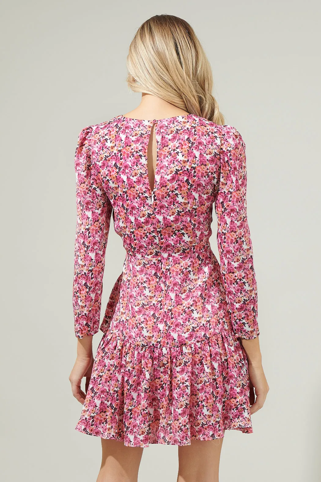 Aura Floral Ruffle Mini Dress