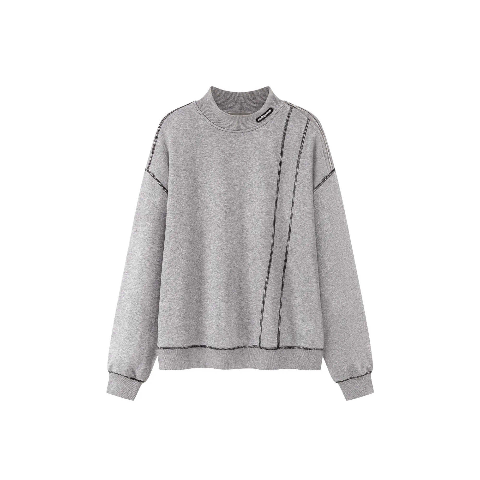 Babe Half Turtleneck Loose Fit Sweatshirt