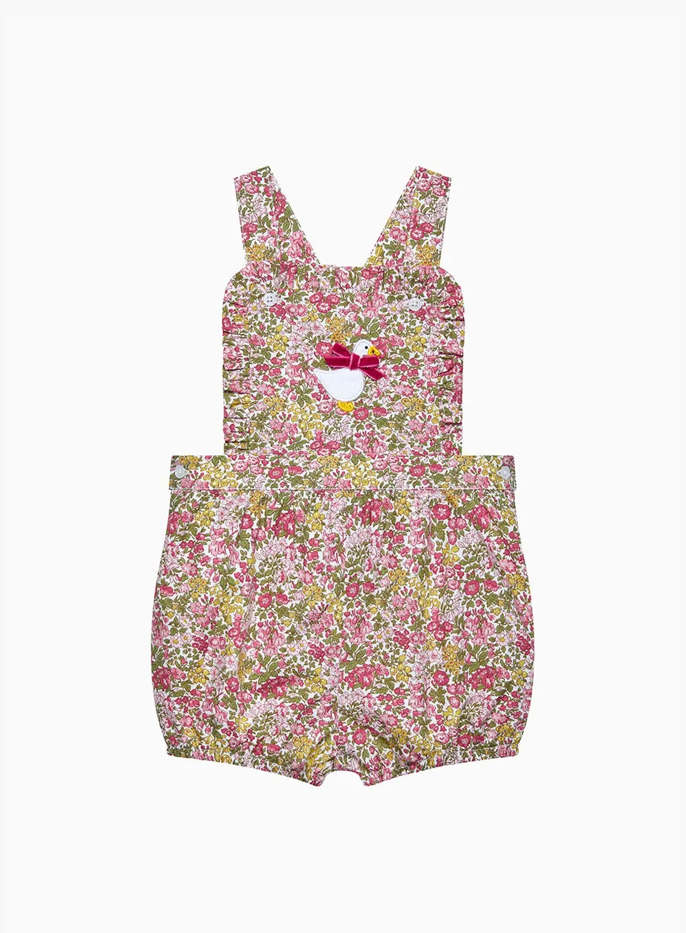 Baby Frilly Penny Floral Bib Shorts