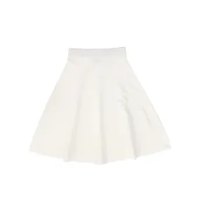 Bamboo Ivory Knit Seam Flare Skirt