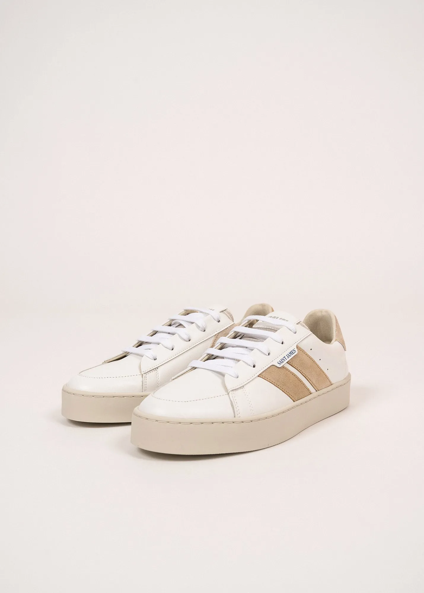 BASK CAVAL - Sustainable Women Sneakers by Caval (WHITE / GOLD LUREX)