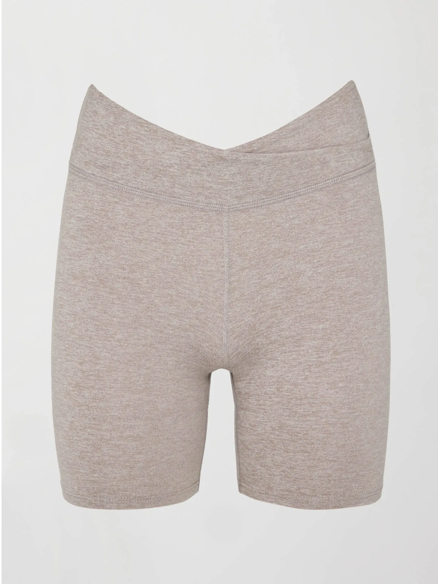 Biker Short in Heather Melt - Heather Oatmeal