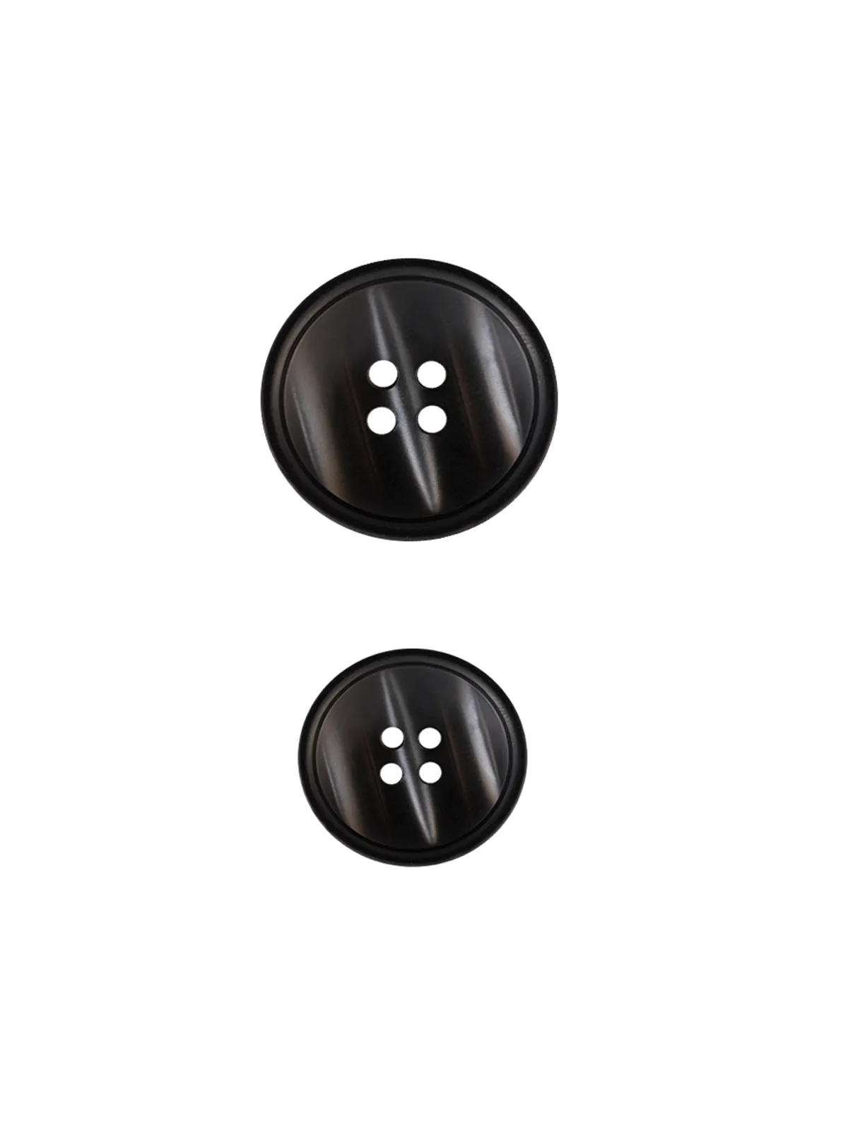 Black 4-Hole Round Shape Hollow Blazer/Coat Button