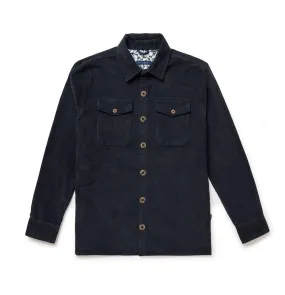 Black Brushed Corduroy Overshirt