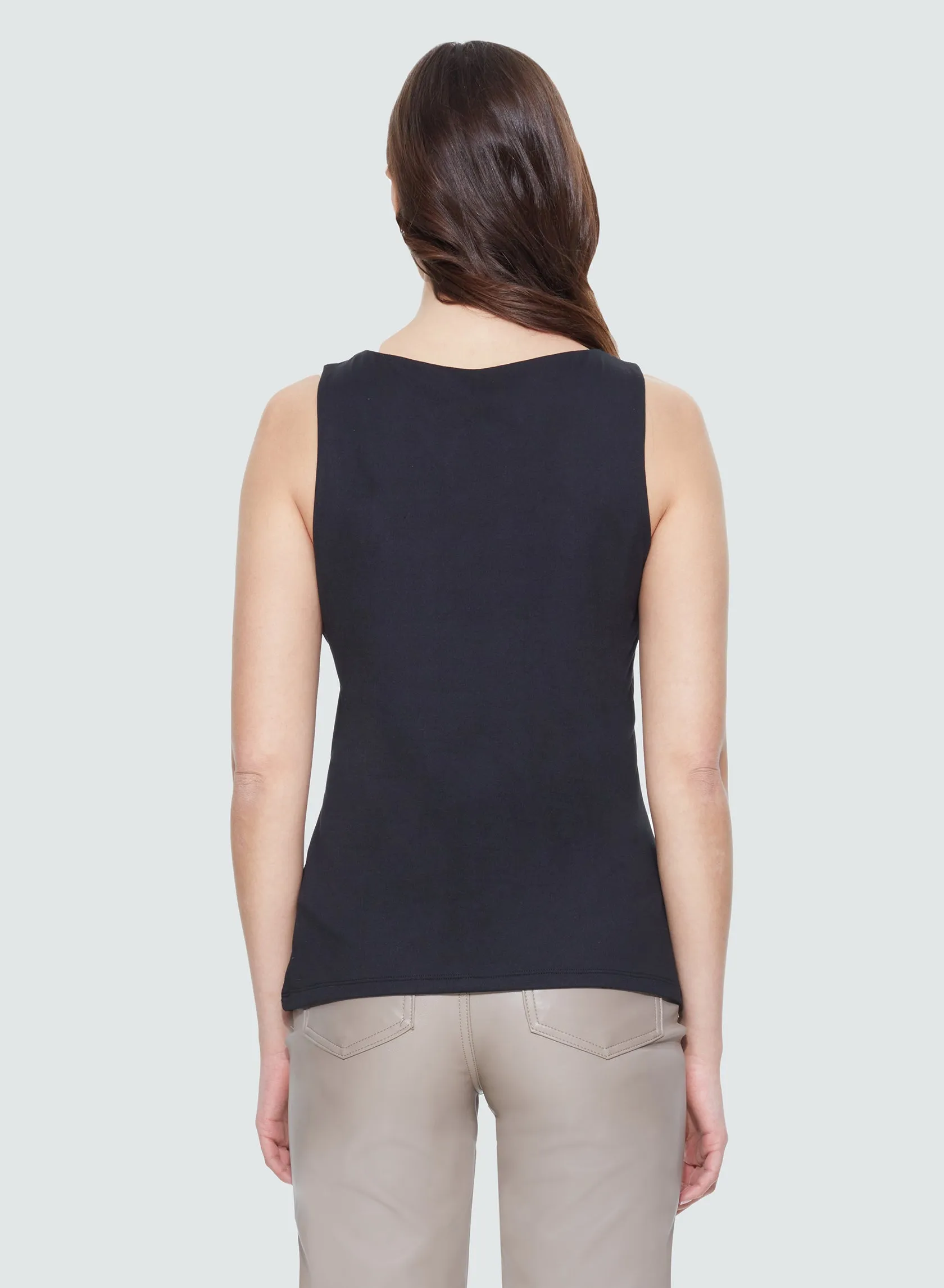 Black Tape Square Neck Tank