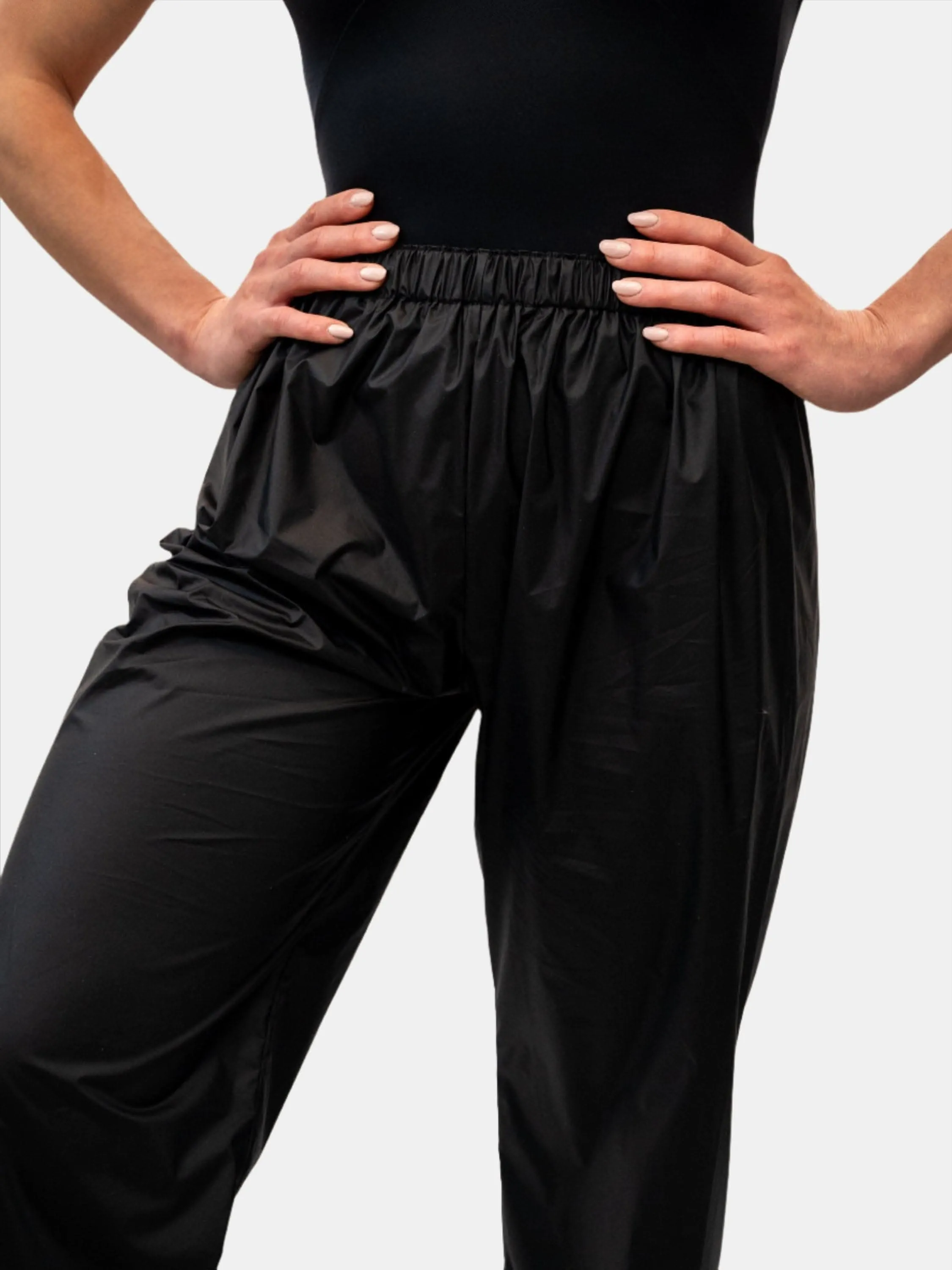 Black Warm-Up Dance Trash Bag Pants MP5003