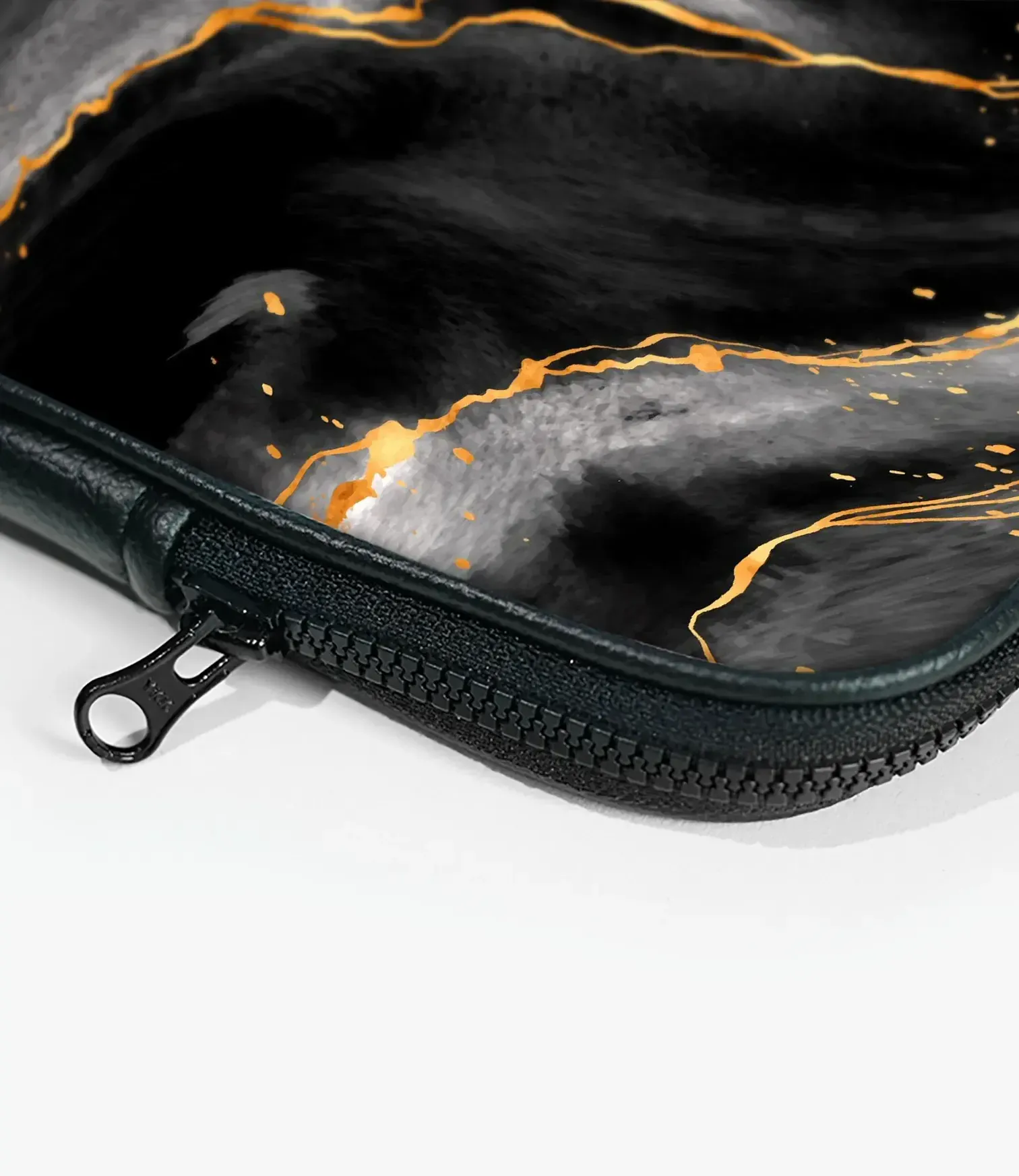 Black/Gold Marble Laptop Sleeve