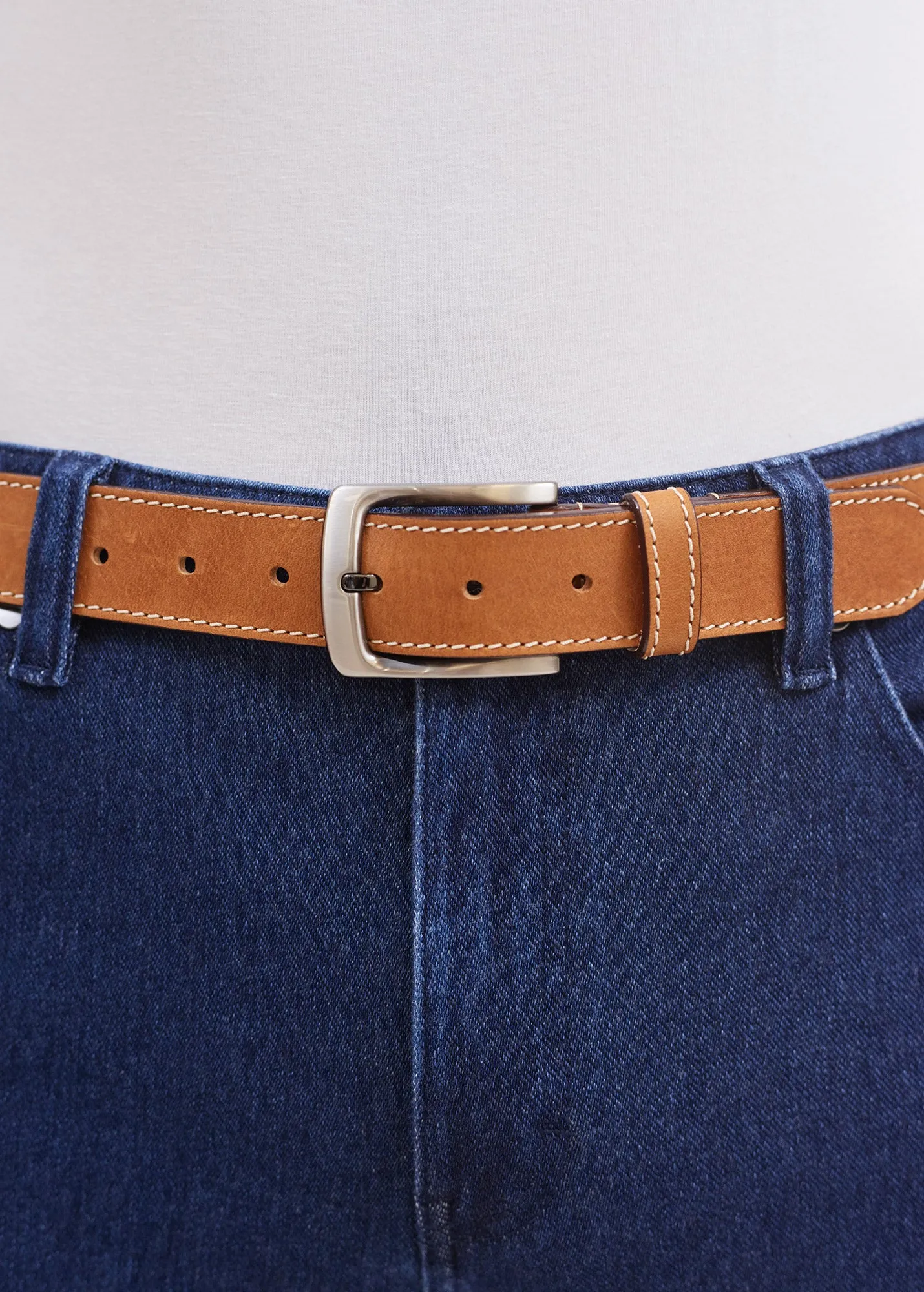 Bordée belt - in leather (WHISKY)