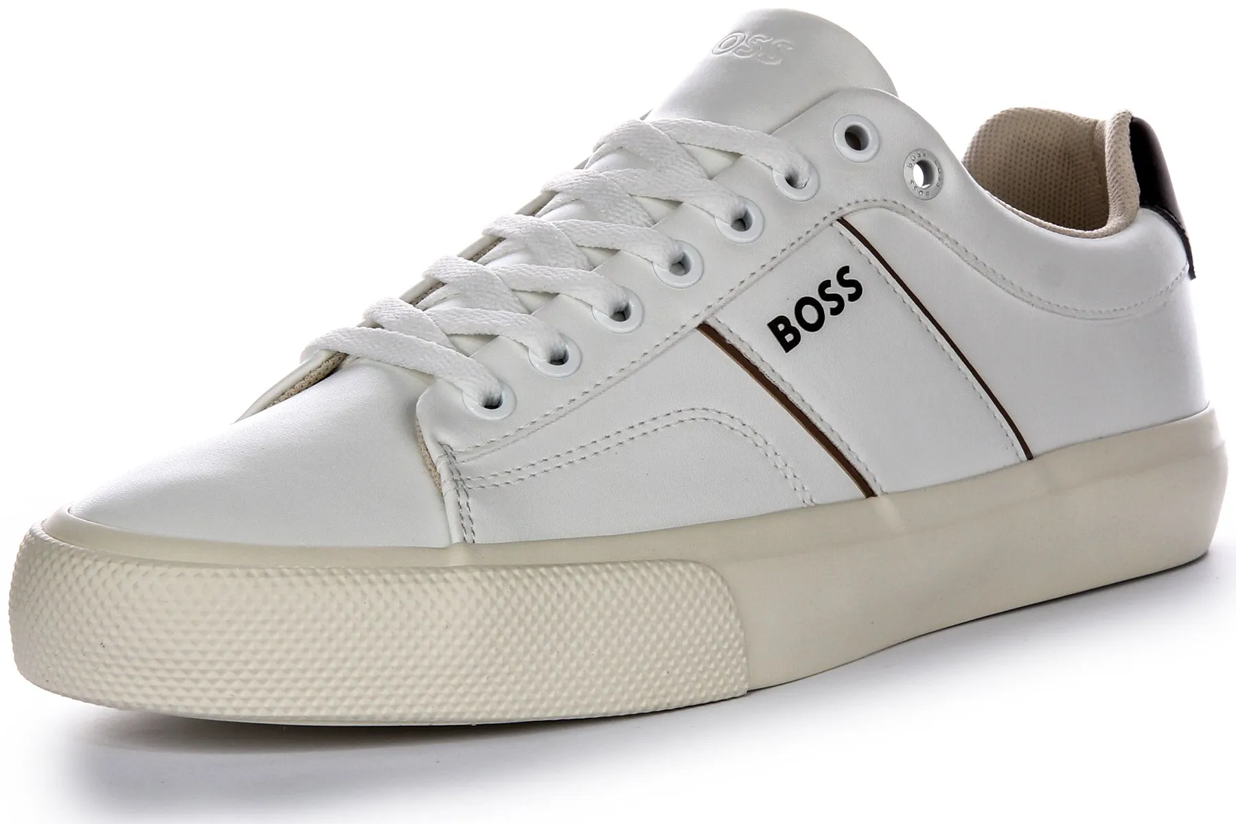 Boss Aiden Tennis Flpp In White For Men