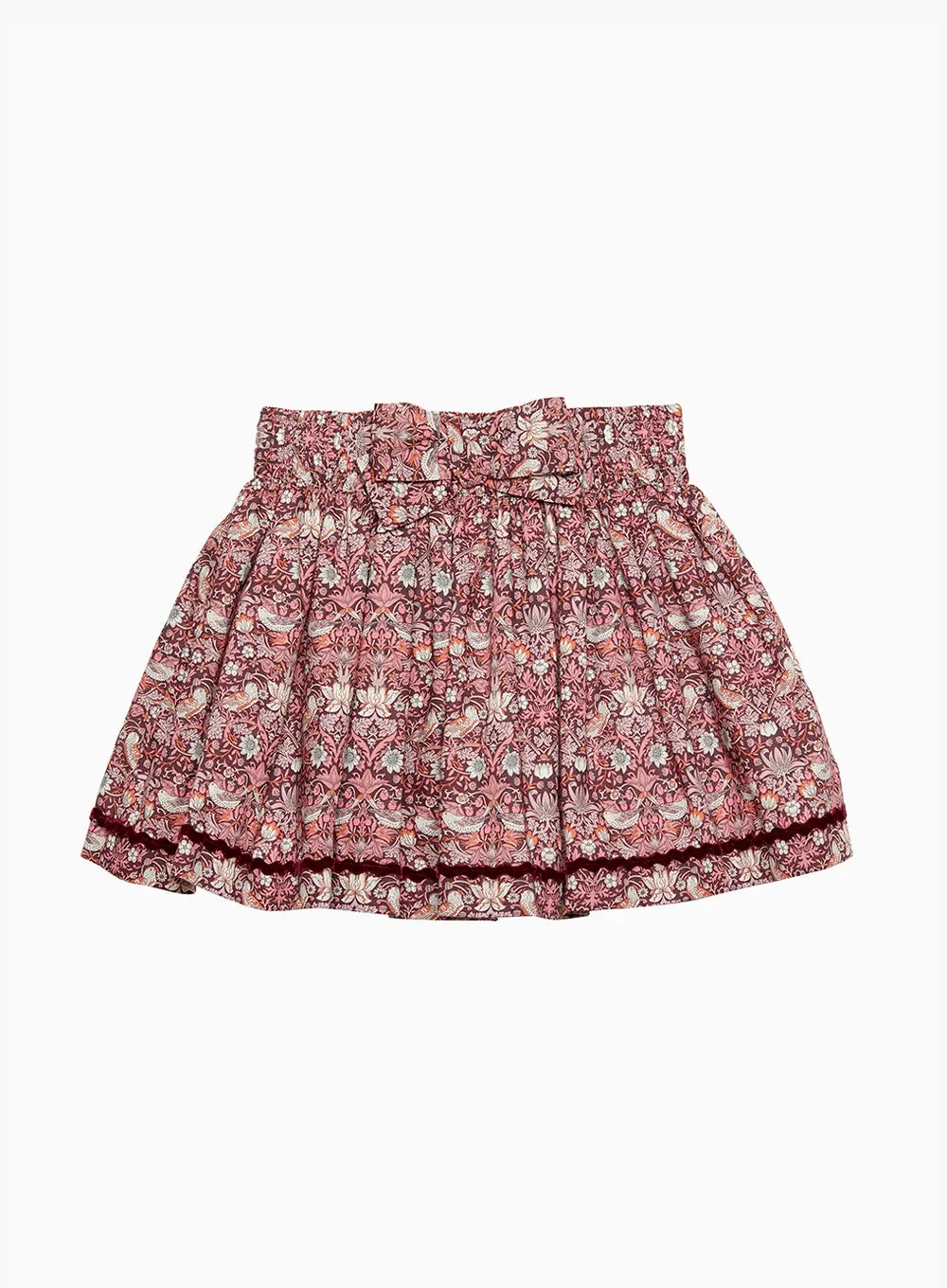 Bow Skirt in Strawberry Thief