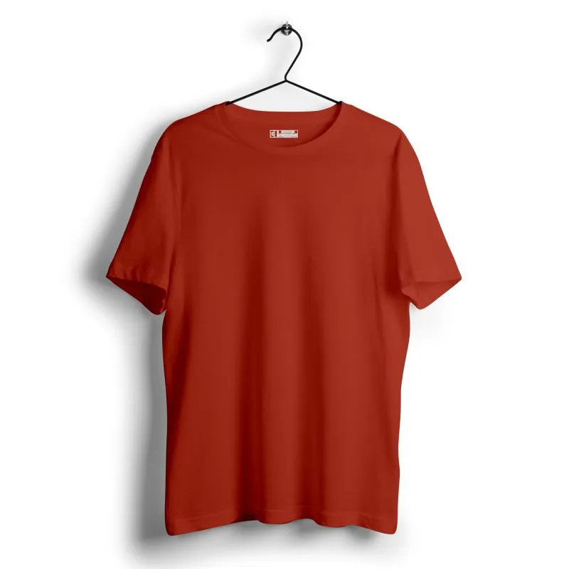 Brick Red Plain T-shirt