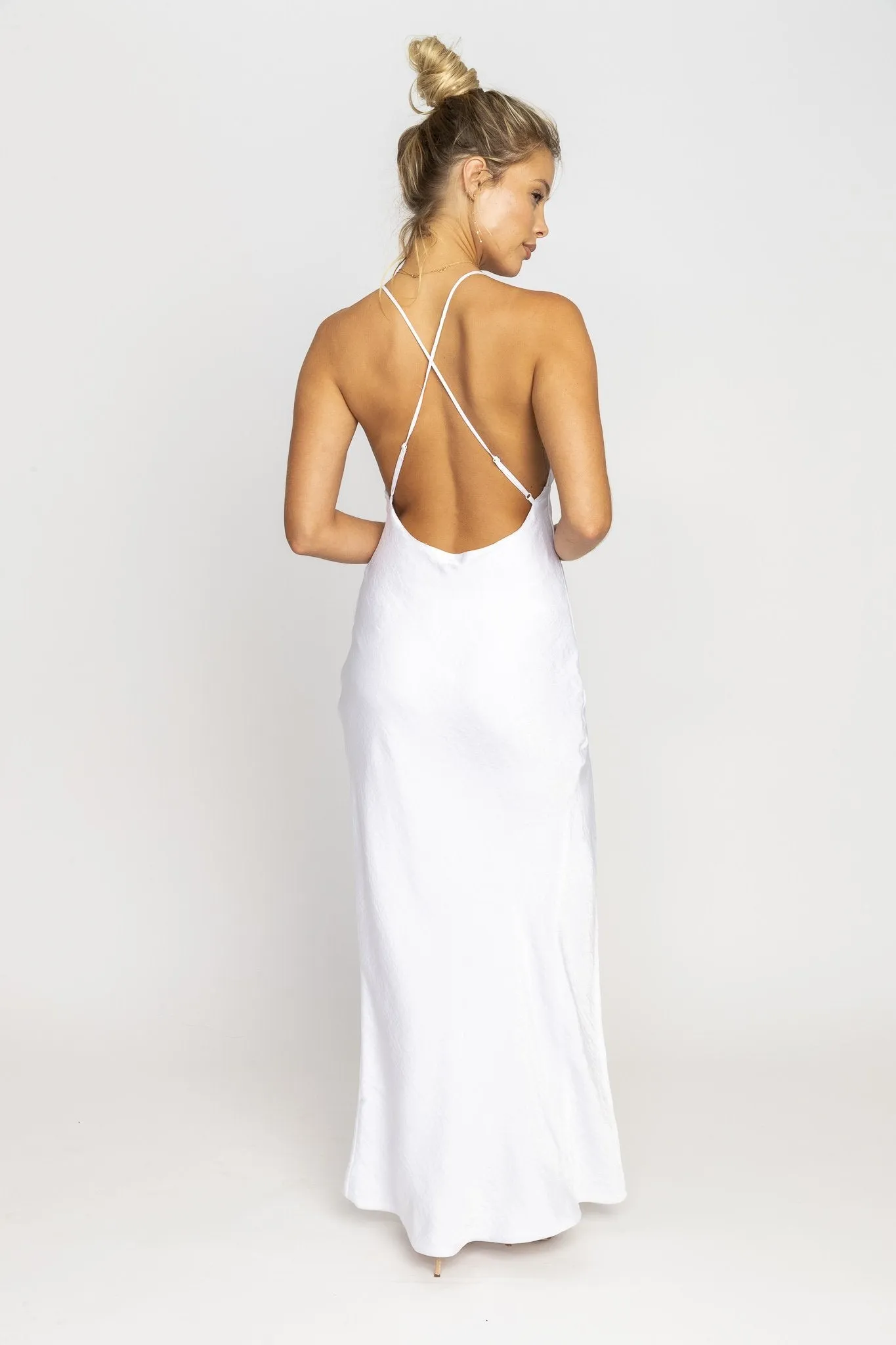 Camille Slip Dress in Ivory