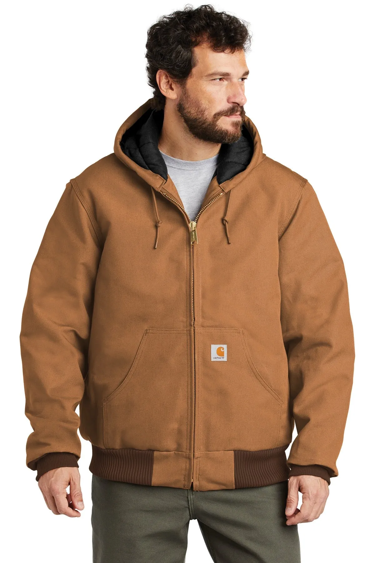 Carhartt Tall Quilted-Flannel-Lined Duck Active Jac. CTTSJ140