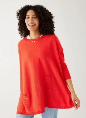 Catalina Crewneck Sweater in Scarlet