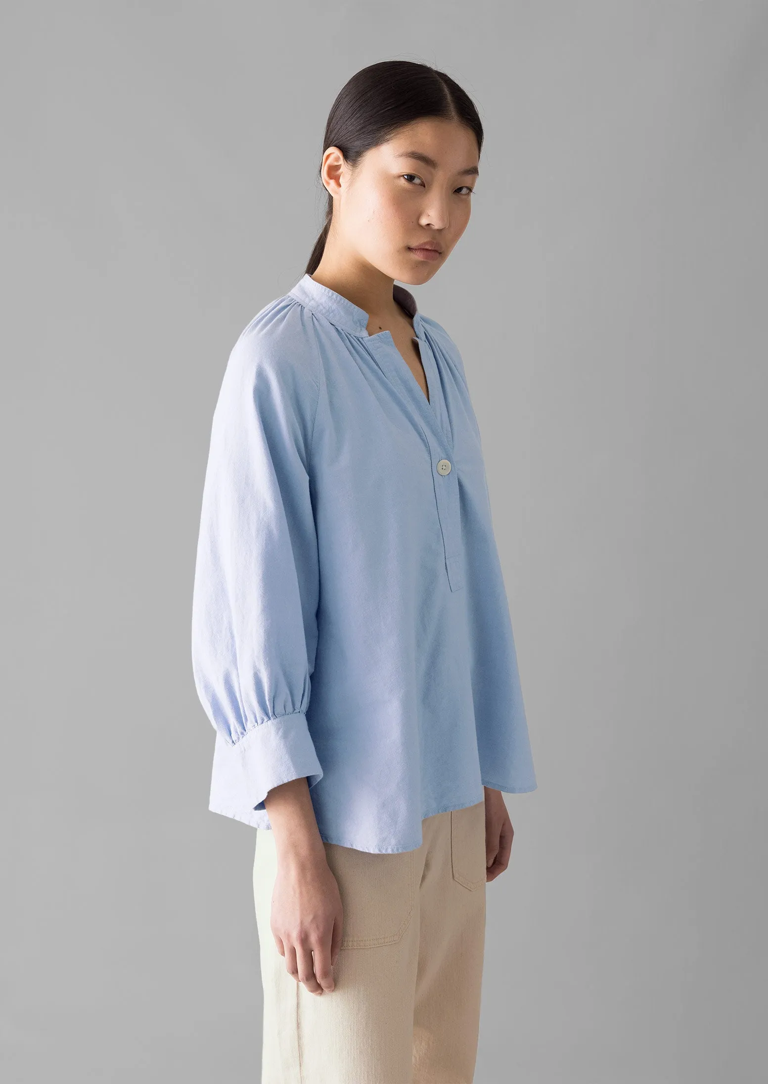 Catrin Cotton Oxford Easy Shirt | Chambray