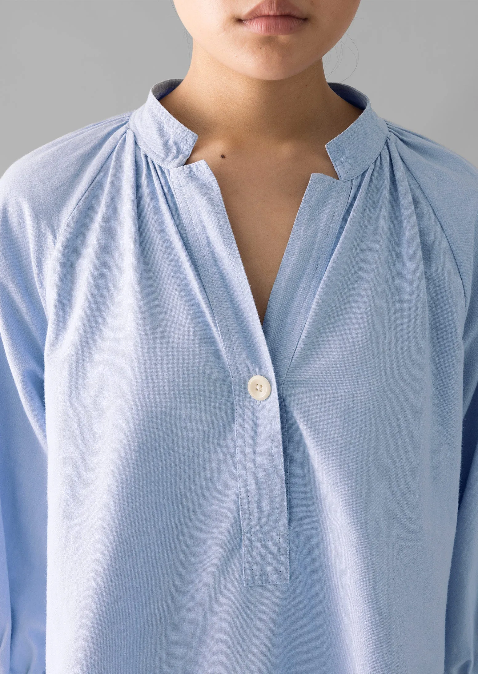 Catrin Cotton Oxford Easy Shirt | Chambray