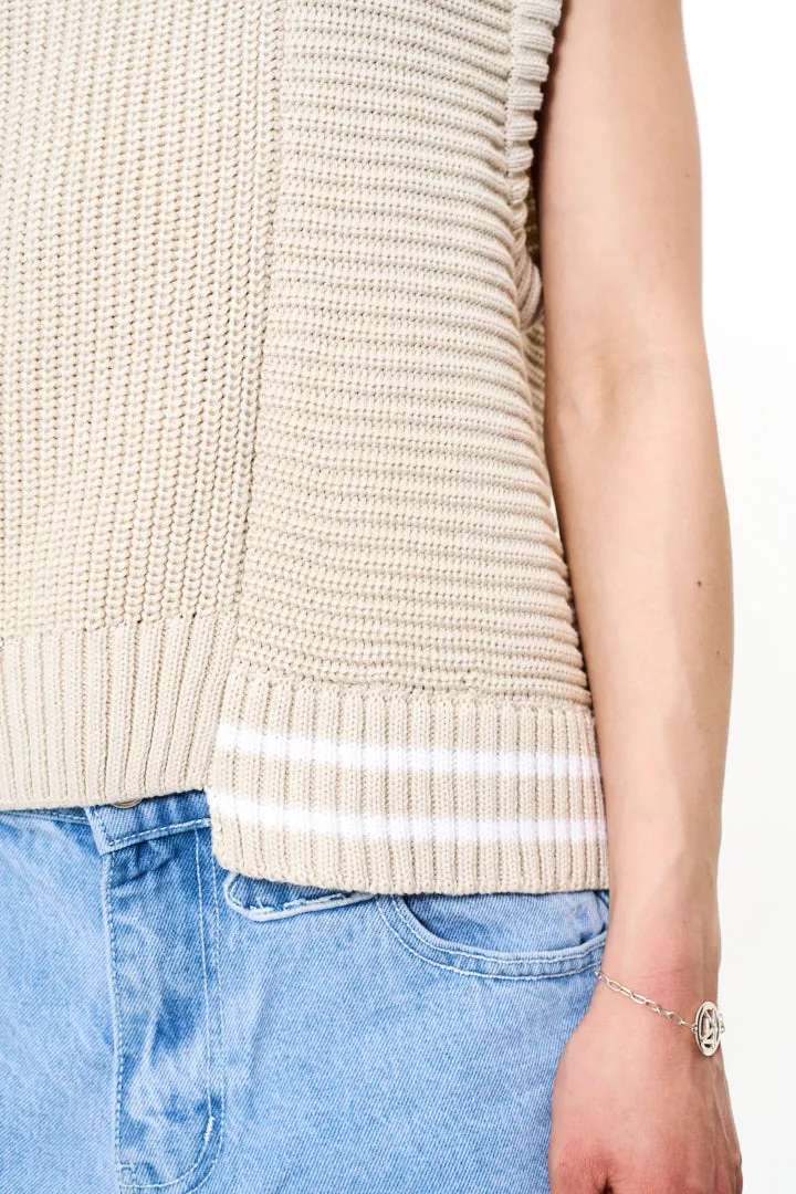 CC Knit Vest Beige