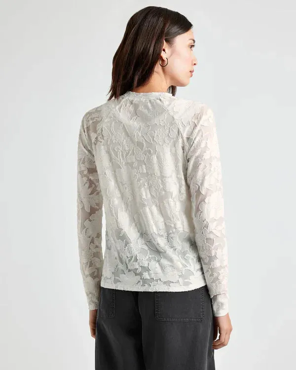 Cecelia Floral Long Sleeve Tee I Pale Oak