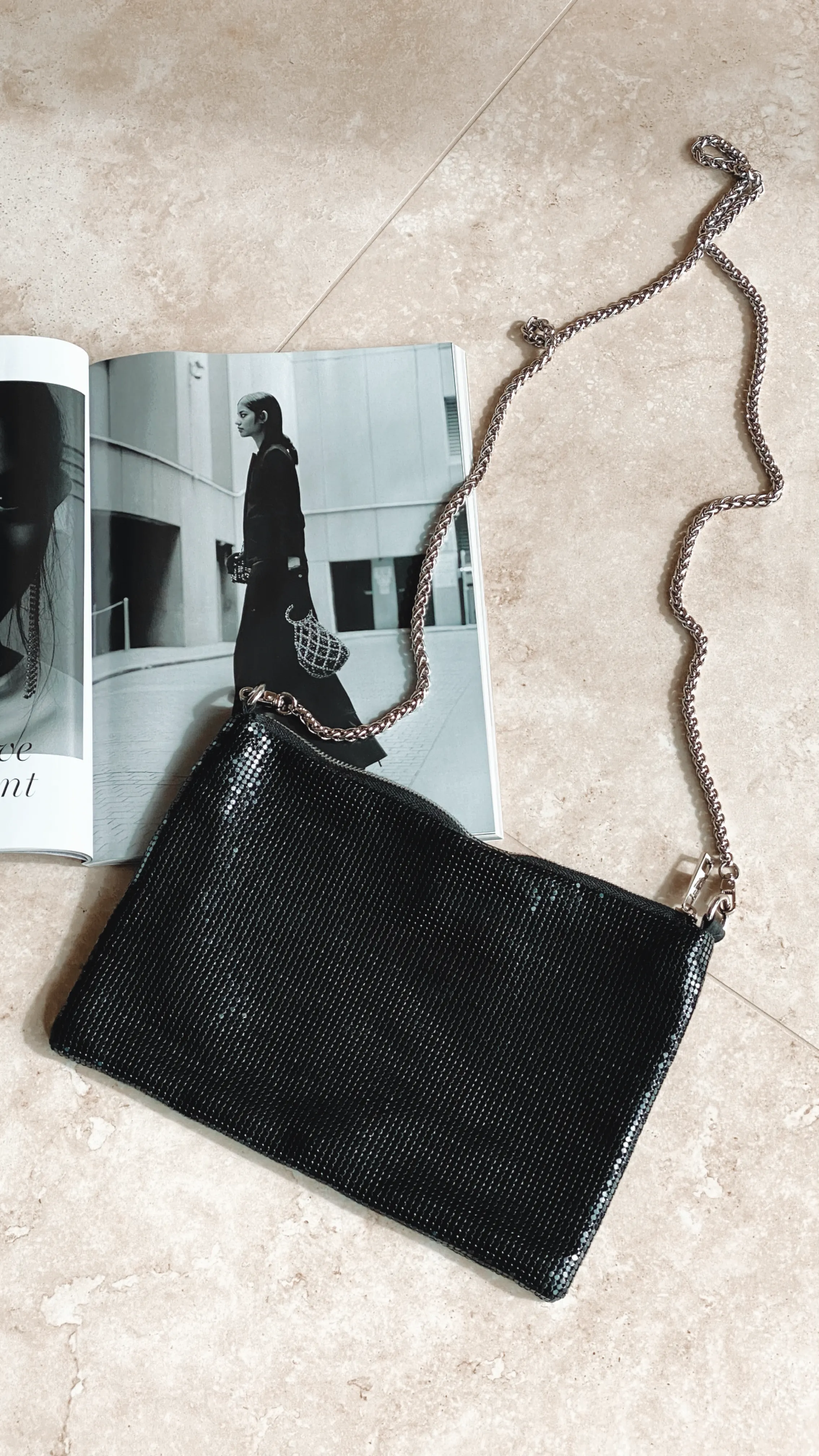 Chain Mesh Bag - Black