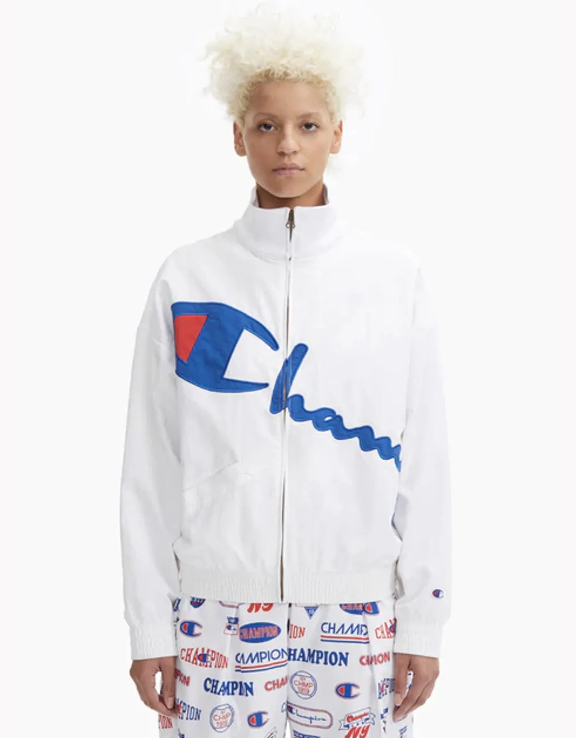 Champion Europe Vintage-inspired Zip-through Track Jacket White