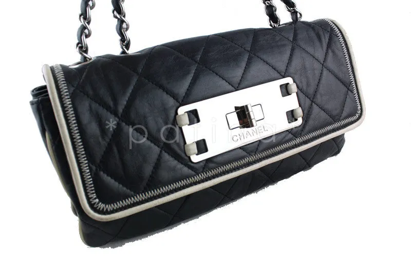 Chanel Black 10in. Flap, East West Giant Reissue Lock East West Bag