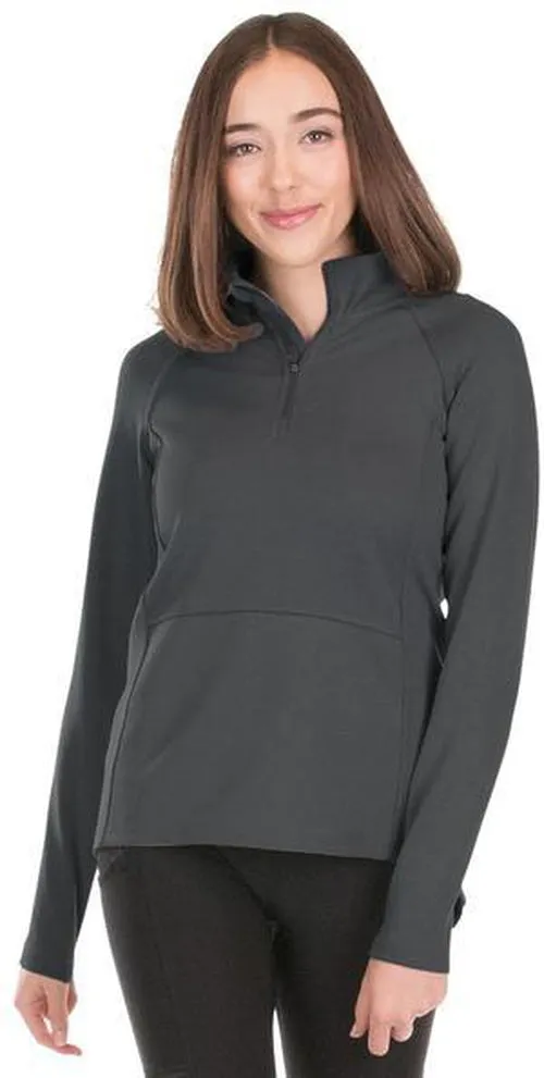 Charles River Ladies Seaport Quarter Zip Drop-Tail Back